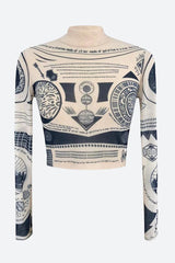 Litlookz Studio Y2K Ancient Egyptian Crop Top, view 5