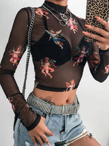 Litlookz Studio Y2K Angels Sheer Top, view 3