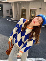 Litlookz Studio Y2K Argyle Sweater, view 3