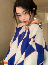 Litlookz Studio Y2K Argyle Sweater, view 4