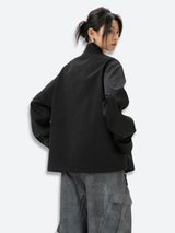 Litlookz Studio Y2K Asymmetric Frog Button Jacket, view 4