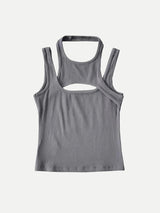 Litlookz Studio Y2K Asymmetric Tank Top, view 4