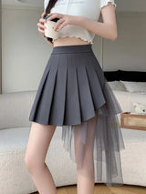 Litlookz Studio Y2K Asymmetrical Pleated Tulle Skirt, view 4