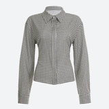Litlookz Studio Y2K Back Tie Plaid Shirt, view 5