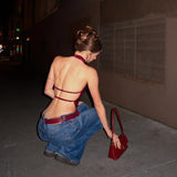 Litlookz Studio Y2K Backless Halter Top, view 2