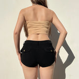 Litlookz Studio Y2K Baddie Buckle Shorts, view 2