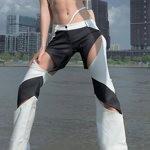 Litlookz Studio Y2K Baddie Cut-Out Festival Pants