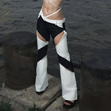 Litlookz Studio Y2K Baddie Cut-Out Festival Pants, view 2