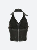 Litlookz Studio Y2K Baddie Faux Leather Crop Top, view 3