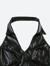 Litlookz Studio Y2K Baddie Faux Leather Crop Top, view 4