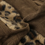 Litlookz Studio Y2K Baddie Leopard Corduroy Shorts, view 6