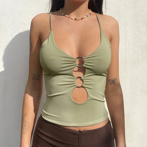 Litlookz Studio Y2K Baddie O-Ring Neck Top