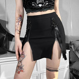 Litlookz Studio Y2K Baddie Zipper Mini Skirt, view 2