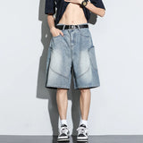 Litlookz Studio Y2K Baggy Washed Denim Shorts, view 4