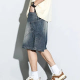 Litlookz Studio Y2K Baggy Washed Denim Shorts, view 5