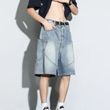 Litlookz Studio Y2K Baggy Washed Denim Shorts, view 6