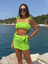 Litlookz Studio Y2K Bandeau Top & Skirt Two Piece Set, view 2