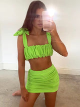 Litlookz Studio Y2K Bandeau Top & Skirt Two Piece Set, view 3