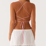 Litlookz Studio Y2K Beaded Backless Top, view 2