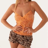 Litlookz Studio Y2K Beaded Backless Top, view 5