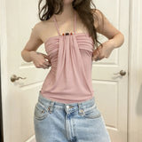 Litlookz Studio Y2K Beaded Halter Top, view 4