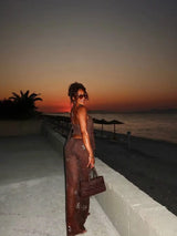 Litlookz Studio Y2K Beaded Scarf Top & Pants Two Piece Set, view 2