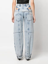 Litlookz Studio Y2K Belted Cut Out Jeans, view 2