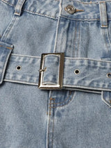 Litlookz Studio Y2K Belted Cut Out Jeans, view 4