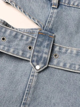 Litlookz Studio Y2K Belted Cut Out Jeans, view 6