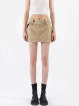 Litlookz Studio Y2K Belted Denim Mini Skirt, view 3