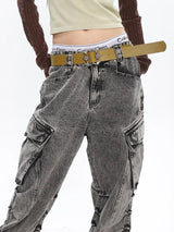 Litlookz Studio Y2K Big Pockets Cargo Jeans, view 2