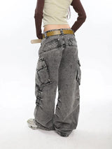 Litlookz Studio Y2K Big Pockets Cargo Jeans, view 4