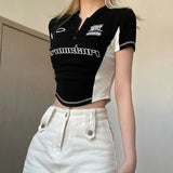 Litlookz Studio Y2K Biker Half Zip-Up Crop Top, view 3