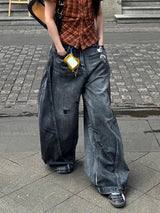 Litlookz Studio Y2K Black Baggy Jeans, view 2