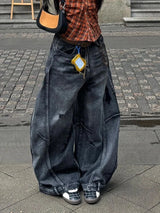 Litlookz Studio Y2K Black Baggy Jeans, view 3