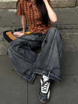 Litlookz Studio Y2K Black Baggy Jeans, view 4
