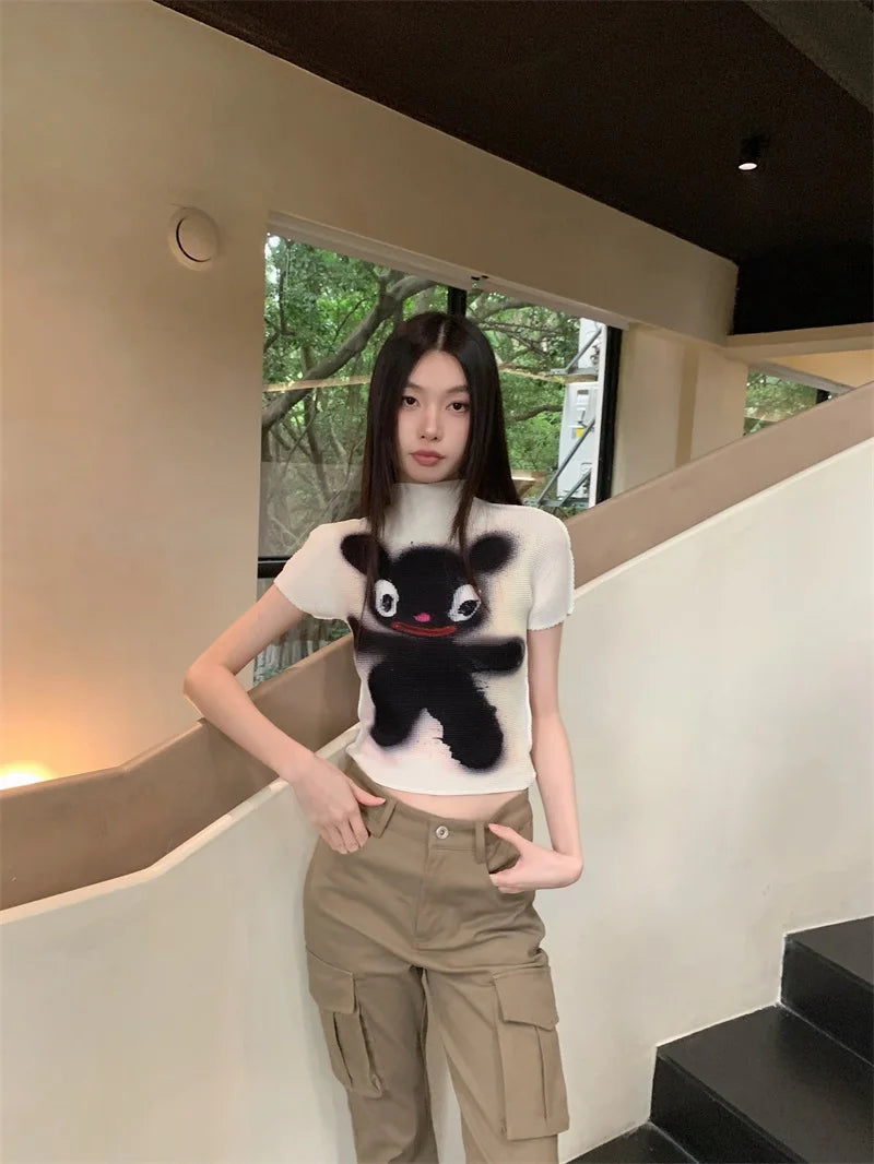 Litlookz Studio Y2K Black Monster Top