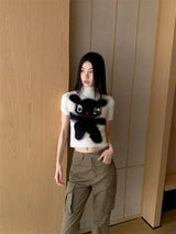 Litlookz Studio Y2K Black Monster Top, view 4