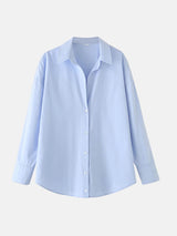 Litlookz Studio Y2K Blue Button Up Shirt, view 3