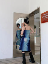 Litlookz Studio Y2K Blue Gradient Midi Dress, view 3