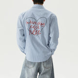 Litlookz Studio Y2K Blue Striped Shirt, view 2