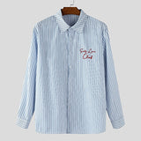 Litlookz Studio Y2K Blue Striped Shirt, view 4