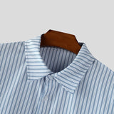 Litlookz Studio Y2K Blue Striped Shirt, view 6
