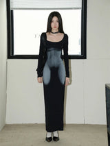 Litlookz Studio Y2K Body Print Maxi Dress, view 3