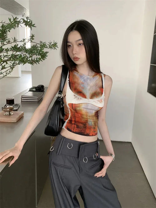 Litlookz Studio Y2K Body Printed Tank Top