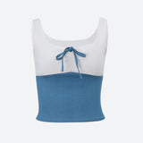 Litlookz Studio Y2K Bow Plunge Neck Top, view 3
