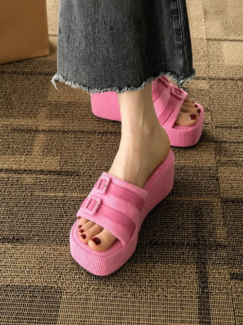 Litlookz Studio Y2K Buckle Platform Sandals