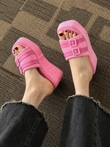 Litlookz Studio Y2K Buckle Platform Sandals, view 2