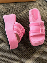 Litlookz Studio Y2K Buckle Platform Sandals, view 3