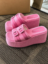 Litlookz Studio Y2K Buckle Platform Sandals, view 4